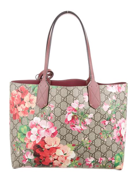 gucci gg blooms reversible small tote bag|genuine gucci tote bags.